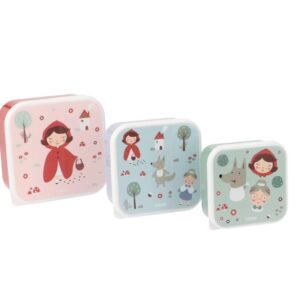 3 scatoline snack cappuccetto rosso