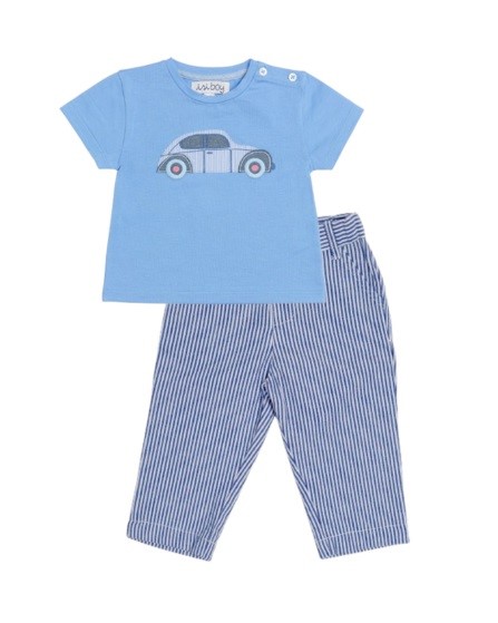 Completo t-shirt con pantalone a righe