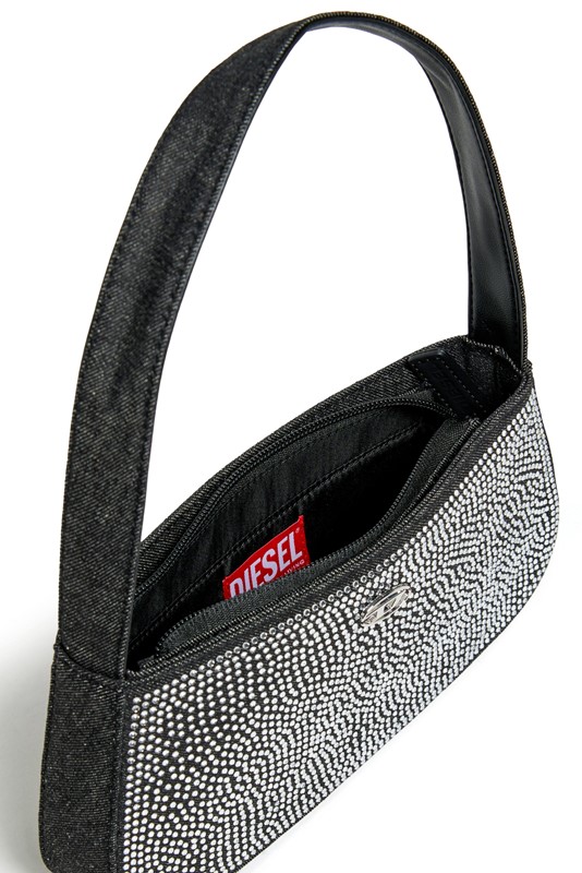 Borsa in denim con strass