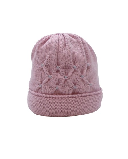 Cappellino con ricamo nido d'ape