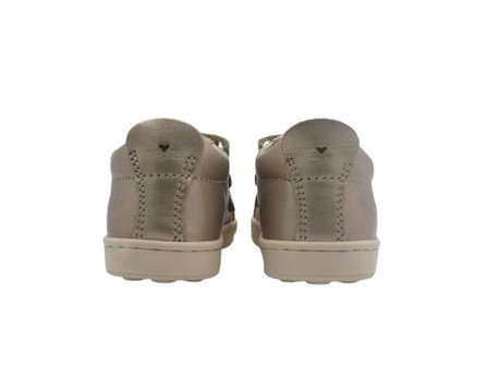 Sneaker primo passo in pelle con doppio velcro