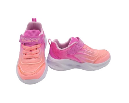 Scarpa ginnica con finti lacci e velcro con led