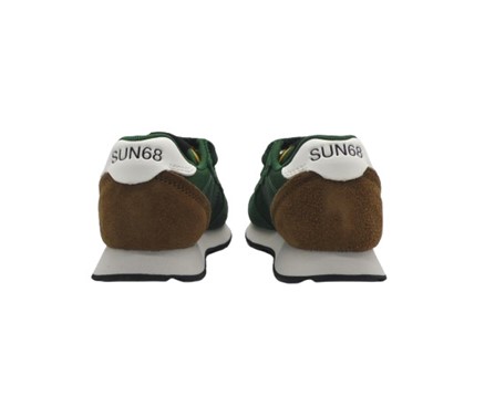 Sneaker bassa in camoscio e tessuto con doppio velcro
