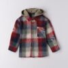 Camicia in lana a quadri con cappuccio