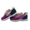 Sneaker bassa in camoscio e tessuto con doppio velcro