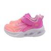 Scarpa ginnica con finti lacci e velcro con led