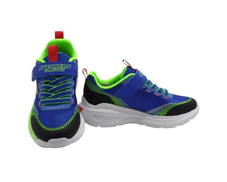 Scarpa ginnica con finti lacci e velcro con led