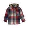 Camicia in lana a quadri con cappuccio