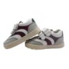 Sneaker primo passo in pelle con doppio velcro