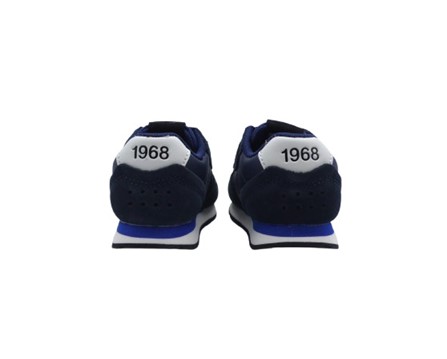 Sneaker bassa in camoscio e tessuto con doppio velcro
