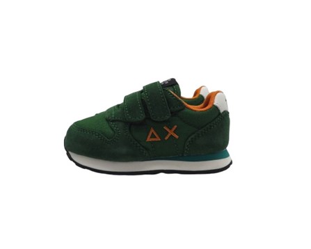 4FDA4A8D73AFA27BBCBAAF5583F2E965_ Sneaker bassa in camoscio e tessuto con doppio velcro