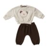 Completo felpa con orsetto e pantalone
