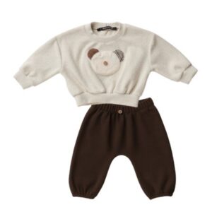 Completo felpa con orsetto e pantalone