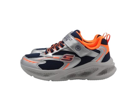 Scarpa ginnica con finti lacci e velcro con led
