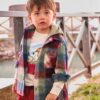 Camicia in lana a quadri con cappuccio