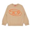 Felpa girocollo con maxi logo oval d