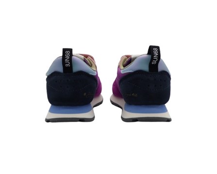 Sneaker bassa in camoscio e tessuto con velcro e lacci
