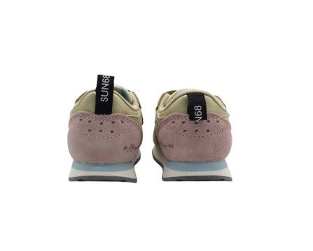 Sneaker bassa in camoscio e tessuto con doppio velcro