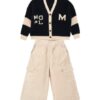 Completo cardigan e pantalone in velluto
