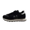 Sneaker bassa in camoscio e tessuto con velcro e lacci