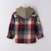 Camicia in lana a quadri con cappuccio