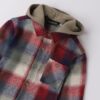 Camicia in lana a quadri con cappuccio