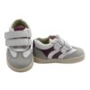 Sneaker primo passo in pelle con doppio velcro