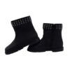 Stivaletto in pelle con borchie e zip