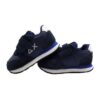 Sneaker bassa in camoscio e tessuto con doppio velcro