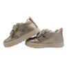 Sneaker primo passo in pelle con doppio velcro