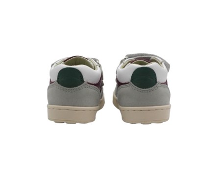 Sneaker primo passo in pelle con doppio velcro