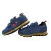 Sneaker bassa in camoscio e tessuto con doppio velcro