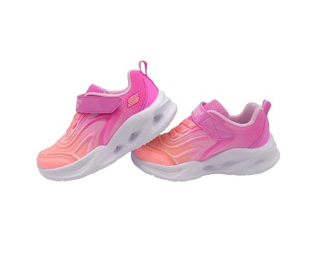 Scarpa ginnica con finti lacci e velcro con led