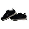 Sneaker bassa in camoscio e tessuto con velcro e lacci