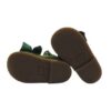 Ballerina primo passo in velluto con fiocco e velcro