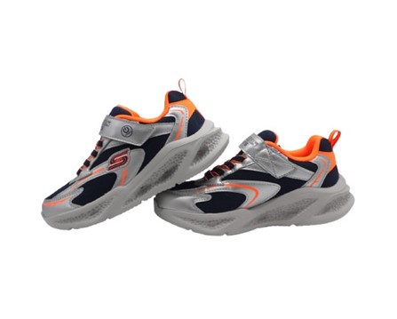 Scarpa ginnica con finti lacci e velcro con led