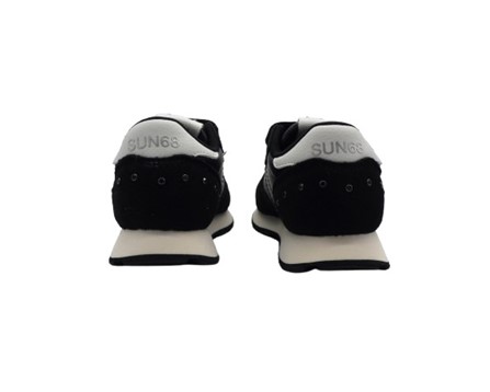 Sneaker bassa in camoscio e tessuto con velcro e lacci