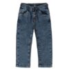 Pantalone denim con vita elasticizzata e coulisse