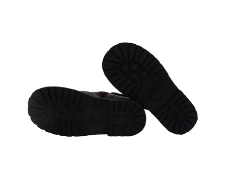 Stivaletto in pelle con fiocco in velluto laterale e zip