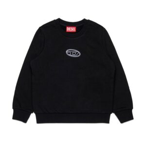 Felpa girocollo con ricamo oval d