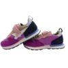 Sneaker bassa in camoscio e tessuto con velcro e lacci