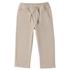 Pantalone in cotone vita elasticizzata con coulisse