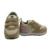 Sneaker bassa in camoscio e tessuto con doppio velcro