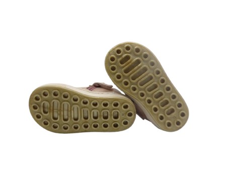 Sneaker primo passo in pelle con fiorellini lacci e zip