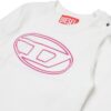T-shirt manica lunga in jersey con maxi logo oval d