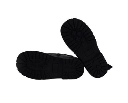 Stivaletto in pelle con fiocco in velluto laterale e zip