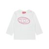 T-shirt manica lunga in jersey con maxi logo oval d