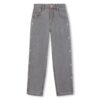 Pantalone in denim con borchie a stella laterali