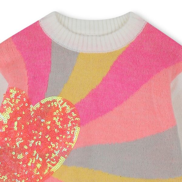 Maglione con cuore in pailettes