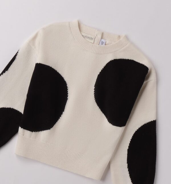 Maglione con maxi pois